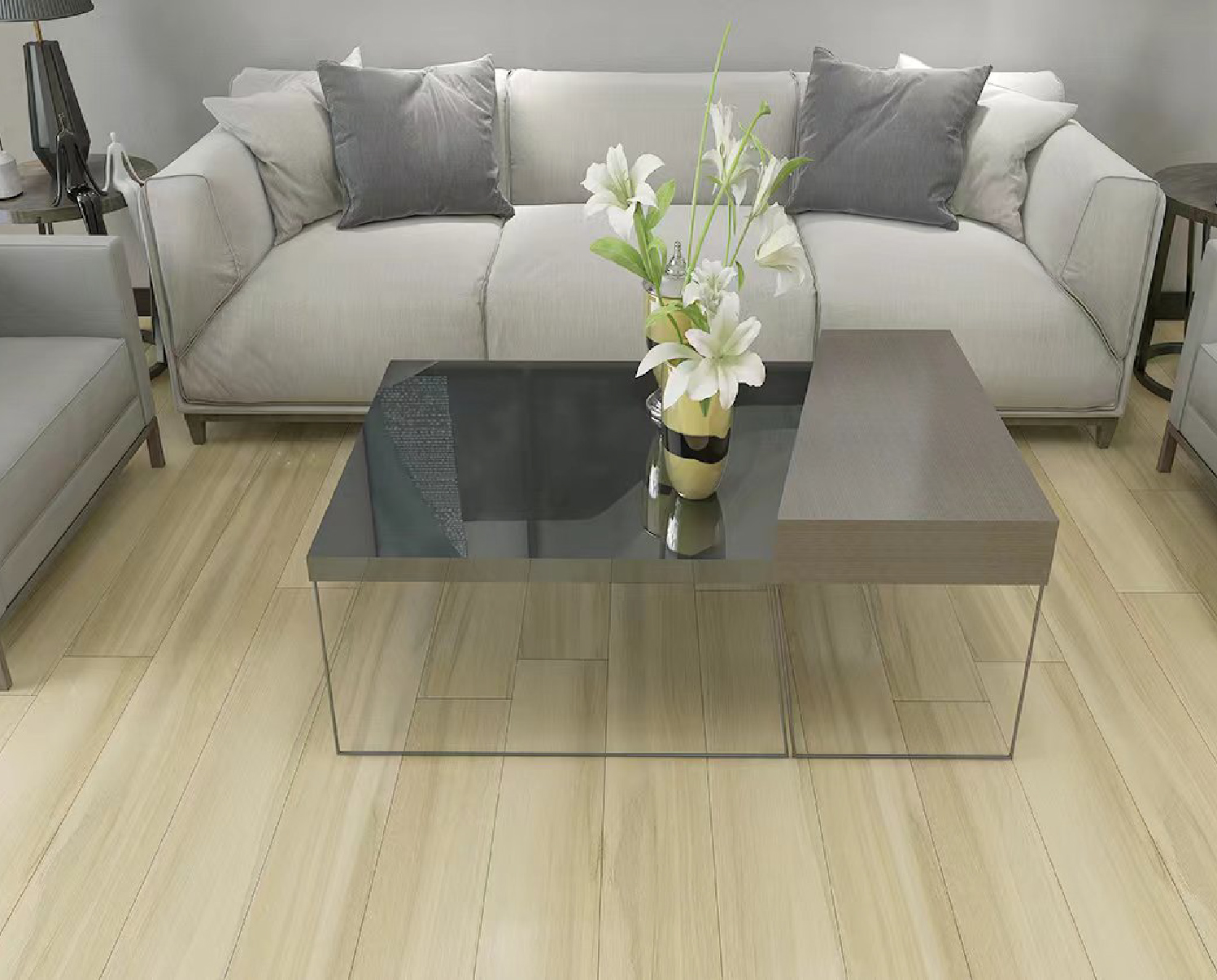 high quality environmental protection fireproof Wear-resistant and silent floor tile vinyl